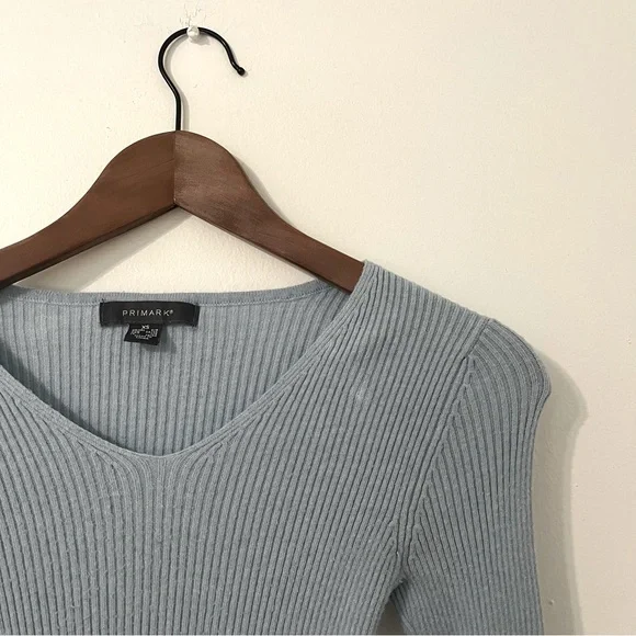 Blue Ribbed Top - Picture 2 of 4